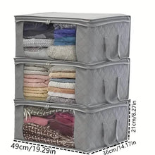 将图片加载到图库查看器，3-Piece Set: Foldable Storage Bags - Large Capacity Clothes Storage Containers
