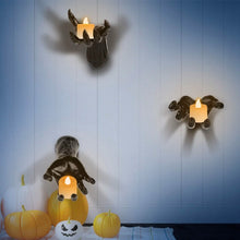 Load image into Gallery viewer, 3-Pieces: Creepy Reaching Hands with Lighted Candles Wall Mounted
