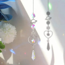 Load image into Gallery viewer, 3-Pieces: Crystal Wind Chime Pendant Catcher Diamond Prisms

