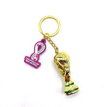 Load image into Gallery viewer, 3-Pieces: Keychain Small Pendant Mascot Emblem 2022 Qatar World Cup
