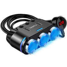 将图片加载到图库查看器，3 Socket Cigarette Lighter Splitter
