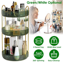 将图片加载到图库查看器，3-Tier 360¬∞ Spinning Rotating Makeup Organizer
