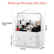 Load image into Gallery viewer, 3-Tier Makeup Organizers Cosmetic Storage Box with Dustproof Waterproof Lid
