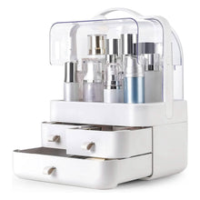 Load image into Gallery viewer, 3-Tier Makeup Organizers Cosmetic Storage Box with Dustproof Waterproof Lid
