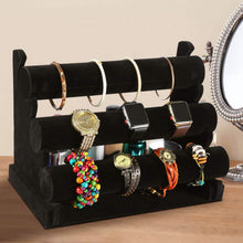 Load image into Gallery viewer, 3-Tier Velvet Jewelry Stand
