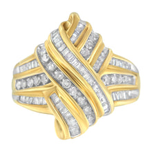 Load image into Gallery viewer, 10K Yellow Gold Diamond Bypass Ring (1.0 cttw, H-I Color, I2-I3 Clarity)
