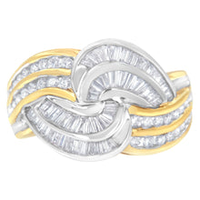Load image into Gallery viewer, 10KT Two-Toned Gold Diamond Bypass Ring (1 cttw, H-I Color, SI1-SI2 Clarity)
