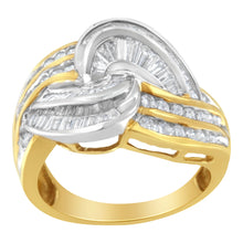 Load image into Gallery viewer, 10KT Two-Toned Gold Diamond Bypass Ring (1 cttw, H-I Color, SI1-SI2 Clarity)
