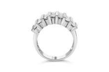 Load image into Gallery viewer, .925 Sterling Silver 1.0 Cttw Baguette Cut Diamond Vertical Channel Fluted Multi-Row Unisex Fashion Wedding Ring (H-I Color, I1-I2 Clarity) - Size 6-3/4
