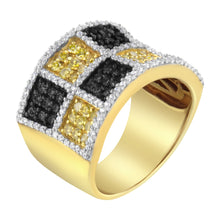 Load image into Gallery viewer, 14KT Yellow Gold Champagne, Yellow and Round Diamond Band Ring (1 1/2 cttw, H-I Color, I1-I2 Clarity)
