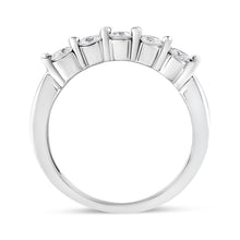 Load image into Gallery viewer, 14K White Gold 1/2 Cttw Round-Cut 5-Stone Diamond Ring (H-I Color, SI1-SI2 Clarity) Size 7
