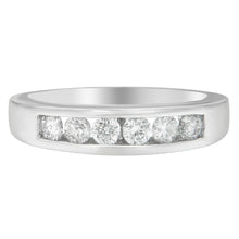 Load image into Gallery viewer, 14K White Gold 3/4ct. TDW Diamond Channel Band Ring (H-I, I1-I2)
