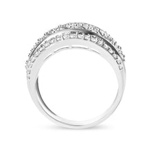 Load image into Gallery viewer, .925 Sterling Silver 2.00 Cttw Diamond Fashion Multi Row Cocktail Ring (H-I Color, I2-I3 Clarity) - Ring Size 7
