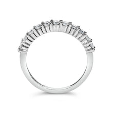 Load image into Gallery viewer, IGI Certified 1/2 Cttw Diamond 10K White Gold Prong Set Fluted Band Style Ring (I-J Color, I2-I3 Clarity) - Size 7
