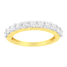 Load image into Gallery viewer, IGI Certified 1.0 Cttw Diamond 10K Yellow Gold Prong Set Fluted Band Style Wedding Ring (J-K Color, I1-I2 Clarity) - Size 7
