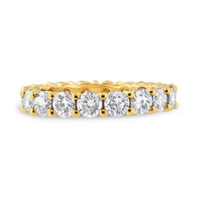 Load image into Gallery viewer, 14K Yellow Gold 3.00 Cttw Shared Prong Set Round Cut Diamond Eternity Band (J-K Color, VS1-VS2 Clarity) - Ring Size 7
