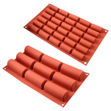 将图片加载到图库查看器，30 Holes Silicone Cake Mold Chocolate Cake Baking Decorating Tools Desserts Cakes Mould Candy Bakeware Molds Mini Cake Pan Candy Molds Break-Apart Silicone Chocolate Mold
