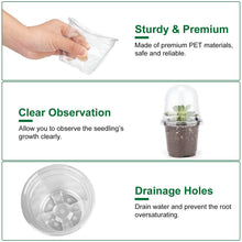 Load image into Gallery viewer, 30-Pieces: Plant Nursery Pots PET Flower Seed Starting Pots Container with Dome Drainage Holes
