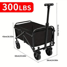Load image into Gallery viewer, Heavy Duty Utility Portable Foldable Outdoor Beach Garden Wagon Cart with 360° All Terrain Wheels

