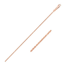 Load image into Gallery viewer, 14k Rose Gold Oval Cable Link Chain 0.97mm
