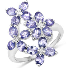 将图片加载到图库查看器，2.89 Carat Genuine Tanzanite .925 Sterling Silver Ring
