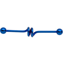 Load image into Gallery viewer, Spiral Blue Anodized Titanium Industrial Project Bar 40mm
