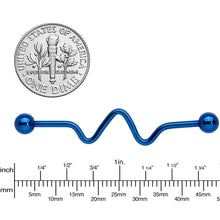 将图片加载到图库查看器，Wave Blue Anodized Titanium Industrial Project Bar 40mm
