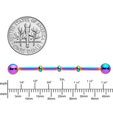 将图片加载到图库查看器，Ball Rainbow Anodized Titanium Industrial Project Bar 40mm
