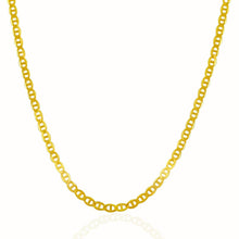将图片加载到图库查看器，3.2mm 14k Yellow Gold Mariner Link Chain
