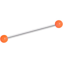 将图片加载到图库查看器，Orange Glow in the Dark Industrial Barbell 35mm

