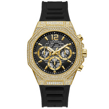 Load image into Gallery viewer, Guess Men's Momentum Black Gold Tone Multi-function
