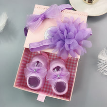 Load image into Gallery viewer, Flower Baby Girl Headband Socks Set Shoes With  Crown Bows Newborn Headbands For Girls Turban Baby Hair Accessories
