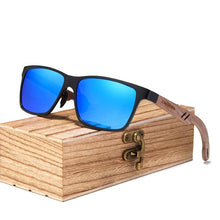 将图片加载到图库查看器，Luxury  Bamboo Wood Design Polarized Elegant High Quality Men Sunglasses Mirror Lens Handmade Fashion UV400 Eyewear Accessories
