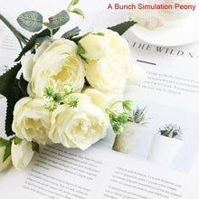 Load image into Gallery viewer, 30cm Artificial Silk Peony Flowers Bouquet for Home Decoration -  Faux Christmas Flowers &amp; Wedding Flowers
