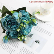 Load image into Gallery viewer, 30cm Artificial Silk Peony Flowers Bouquet for Home Decoration -  Faux Christmas Flowers &amp; Wedding Flowers
