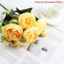 Load image into Gallery viewer, 30cm Artificial Silk Peony Flowers Bouquet for Home Decoration -  Faux Christmas Flowers &amp; Wedding Flowers
