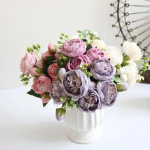 Load image into Gallery viewer, 30cm Artificial Silk Peony Flowers Bouquet for Home Decoration -  Faux Christmas Flowers &amp; Wedding Flowers
