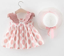 Load image into Gallery viewer, Luxury Handmade Elegant Modern Newborn Baby Girl Birthday &amp; Princess Baby Dress With Hat

