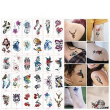 Load image into Gallery viewer, 30pcs Temporales Sexy Fake Tattoo For Hands Arm Body Waterproof Luxury Different Small Colorful Stylish Womens Kids Tattoos
