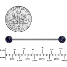 Load image into Gallery viewer, Black Glitter Industrial Barbell 31mm

