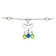 将图片加载到图库查看器，Zircon Blue Green Alluring Gem Butterfly Belly Chain

