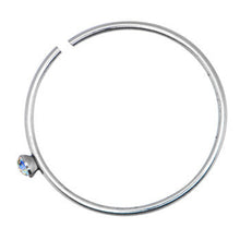 Load image into Gallery viewer, 22G Stainless Steel Aurora Gem Open Nose Hoop
