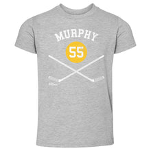 将图片加载到图库查看器，Larry Murphy Pittsburgh 55 Sticks WHT
