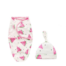 将图片加载到图库查看器，Baby Swaddle Blanket With Cap For Newborn Wrap Cotton Swaddling Bag Baby Envelope Sleep sack  Blanket .

