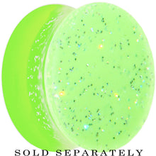 Load image into Gallery viewer, 18mm Green Neon Glitter Saddle Plug
