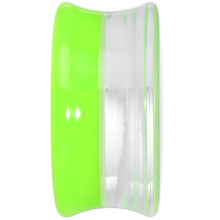 Load image into Gallery viewer, 20mm Green Neon Glitter Saddle Plug
