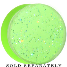 Load image into Gallery viewer, 20mm Green Neon Glitter Saddle Plug
