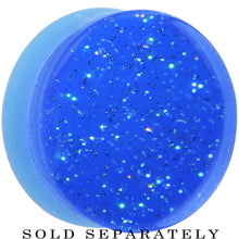 Load image into Gallery viewer, 7/8 Blue Neon Glitter Saddle Plug
