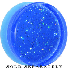 Load image into Gallery viewer, 24mm Blue Neon Glitter Saddle Plug
