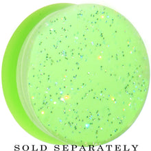 Load image into Gallery viewer, 24mm Green Neon Glitter Saddle Plug
